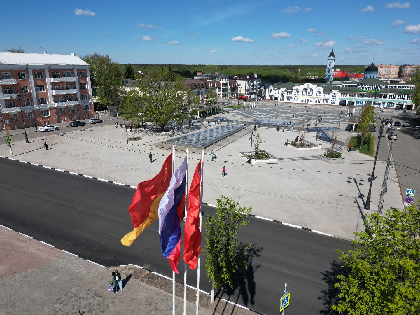 видео с коптера, фонтан, ногинск,