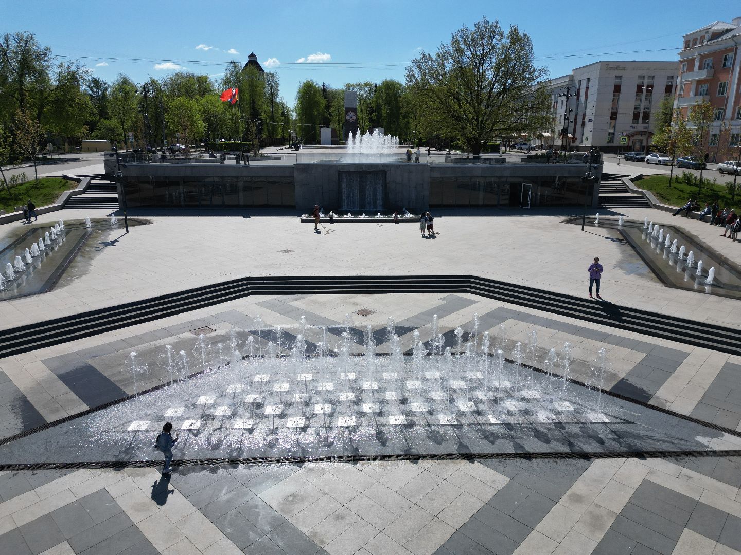 видео с коптера, фонтан, ногинск,