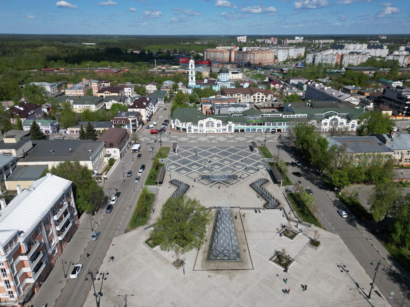 видео с коптера, фонтан, ногинск,