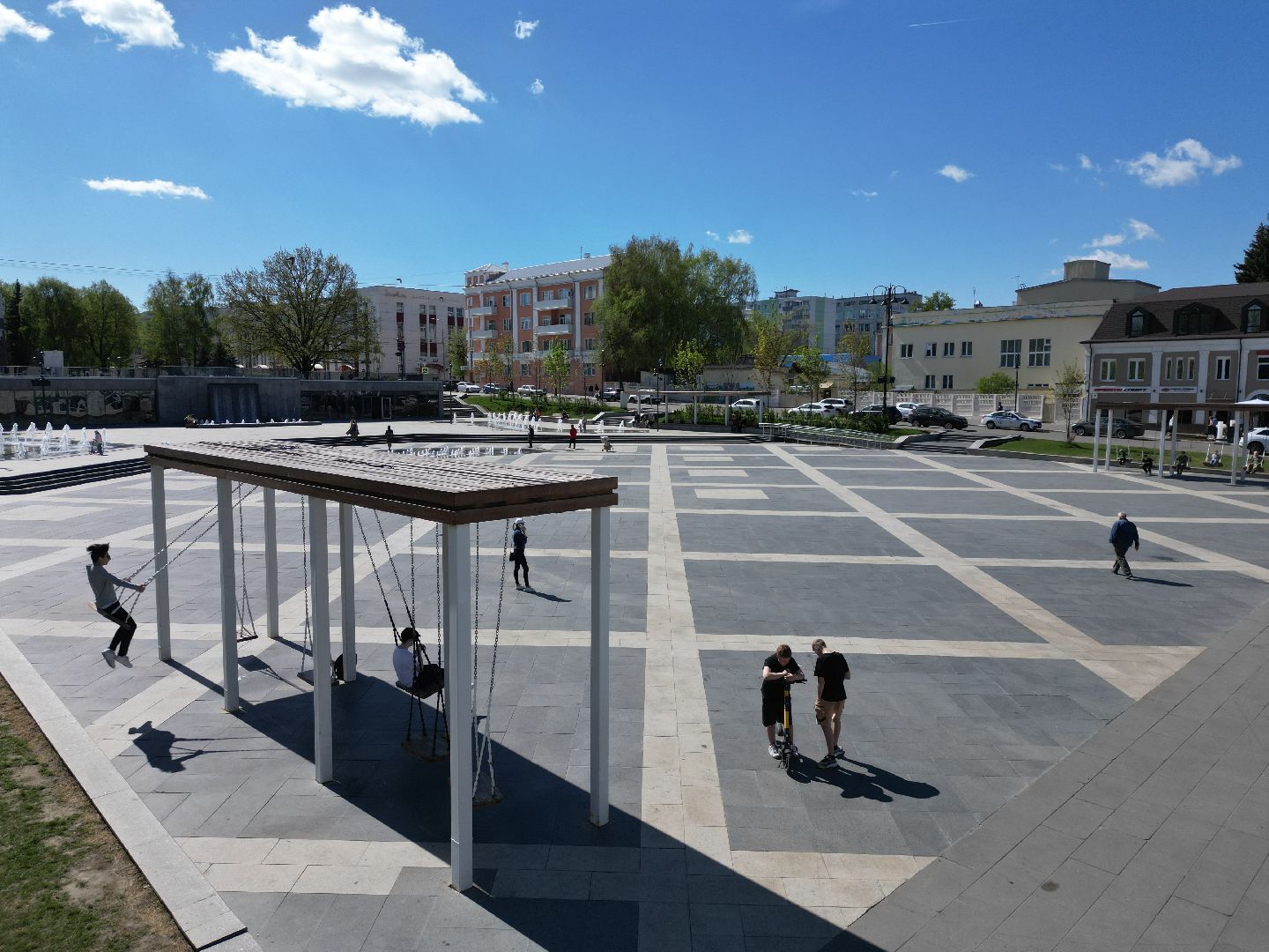 видео с коптера, фонтан, ногинск,