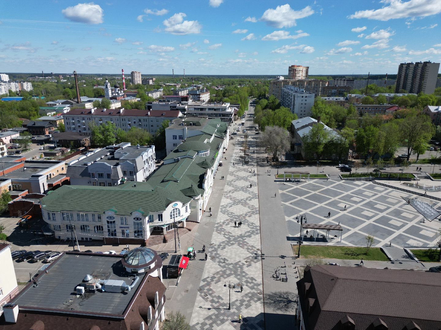 видео с коптера, фонтан, ногинск,