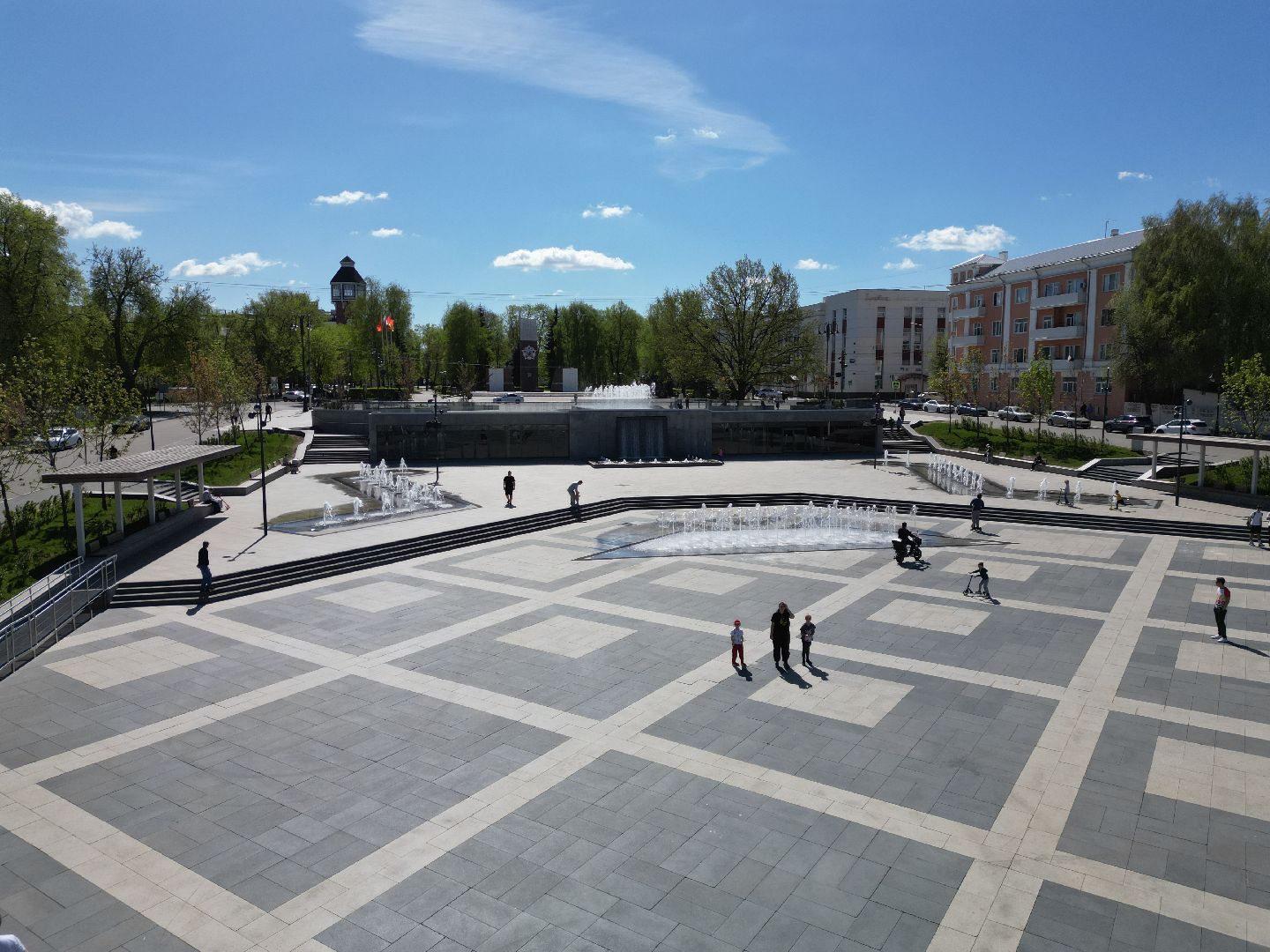 видео с коптера, фонтан, ногинск,