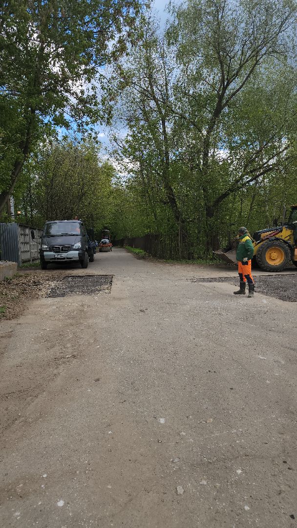 долгопрудный, ямочный ремонт, ремонт картами, Парковая улица, амфитеатр,