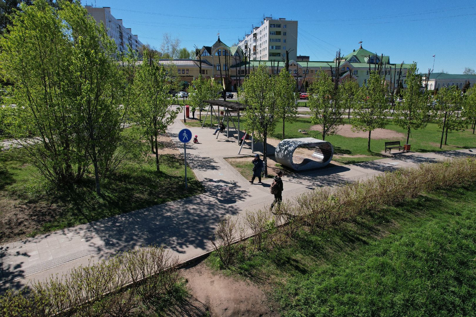 видео с коптера, советская, площадь, дмитров,