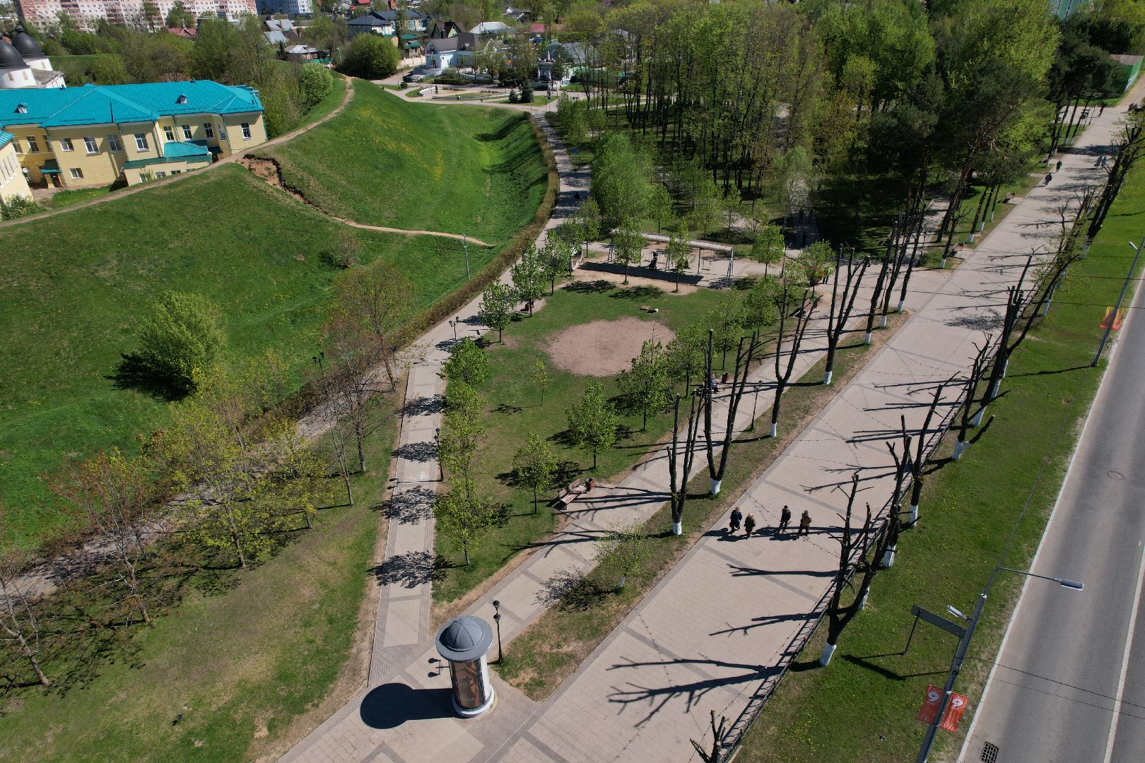 видео с коптера, советская, площадь, дмитров,