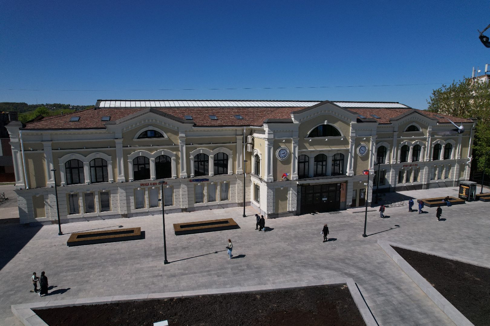 видео с коптера, советская, площадь, дмитров,