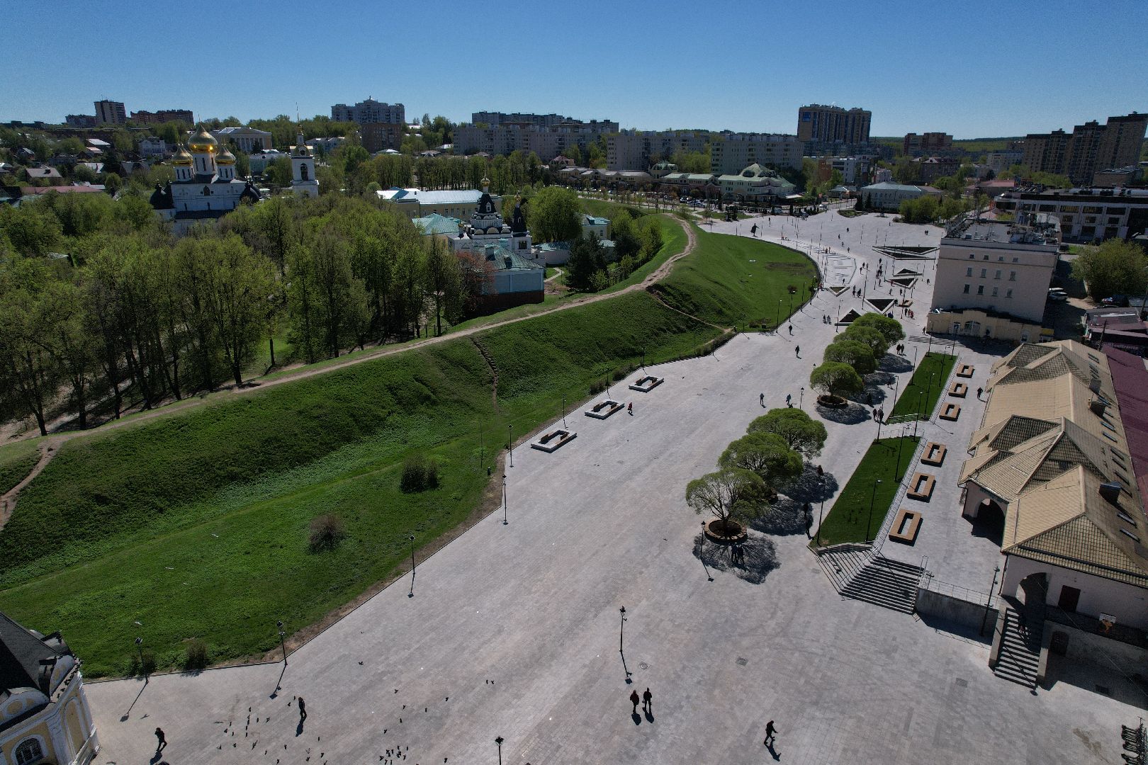 видео с коптера, советская, площадь, дмитров,