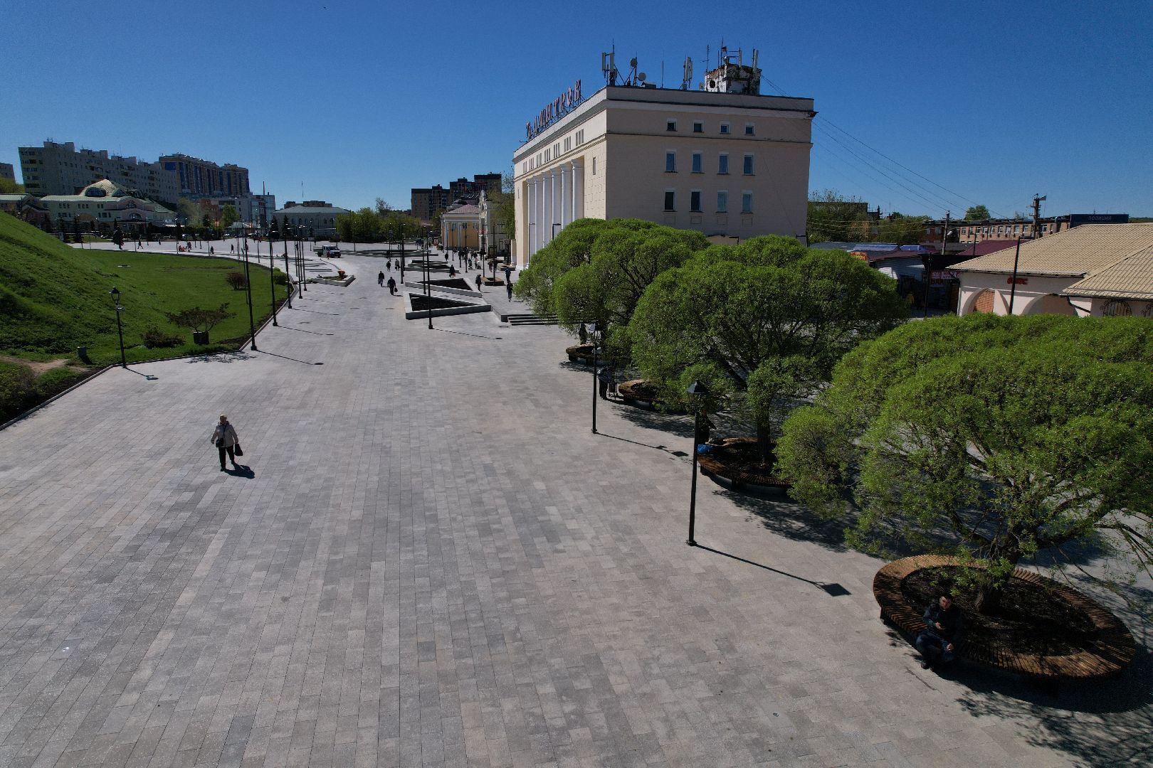 видео с коптера, советская, площадь, дмитров,