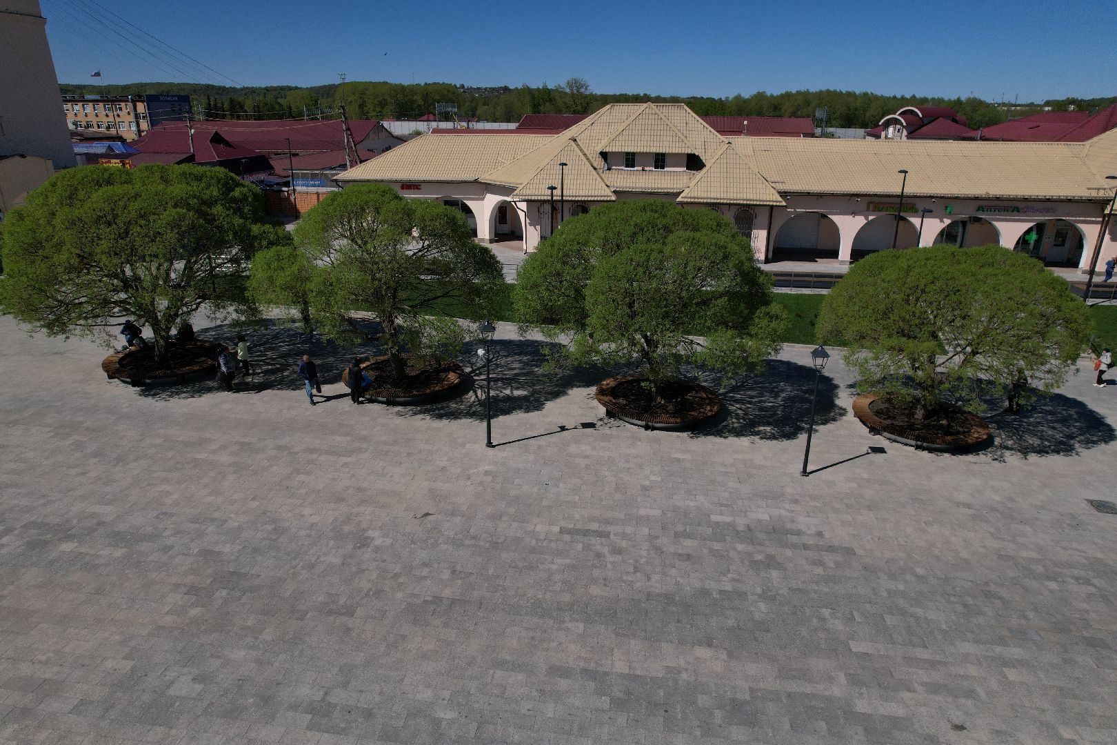 видео с коптера, советская, площадь, дмитров,