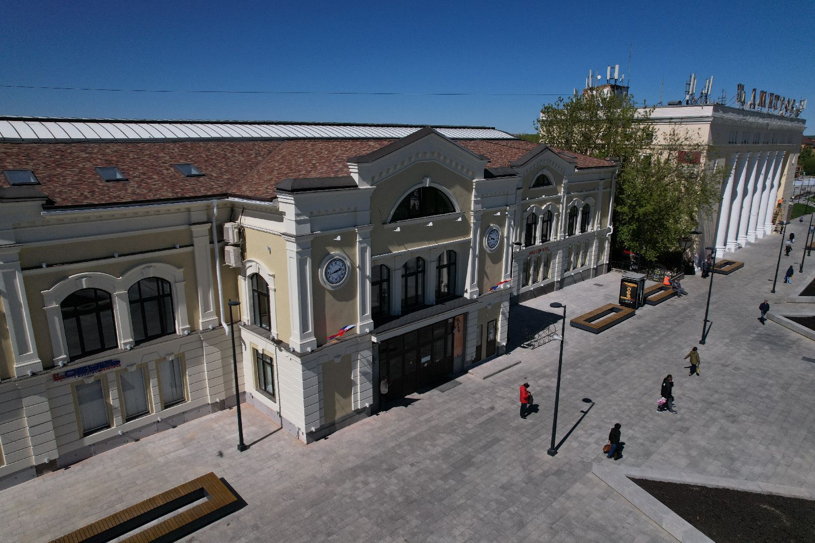 видео с коптера, советская, площадь, дмитров,