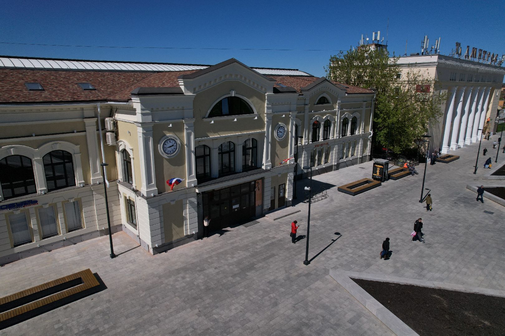 видео с коптера, советская, площадь, дмитров,