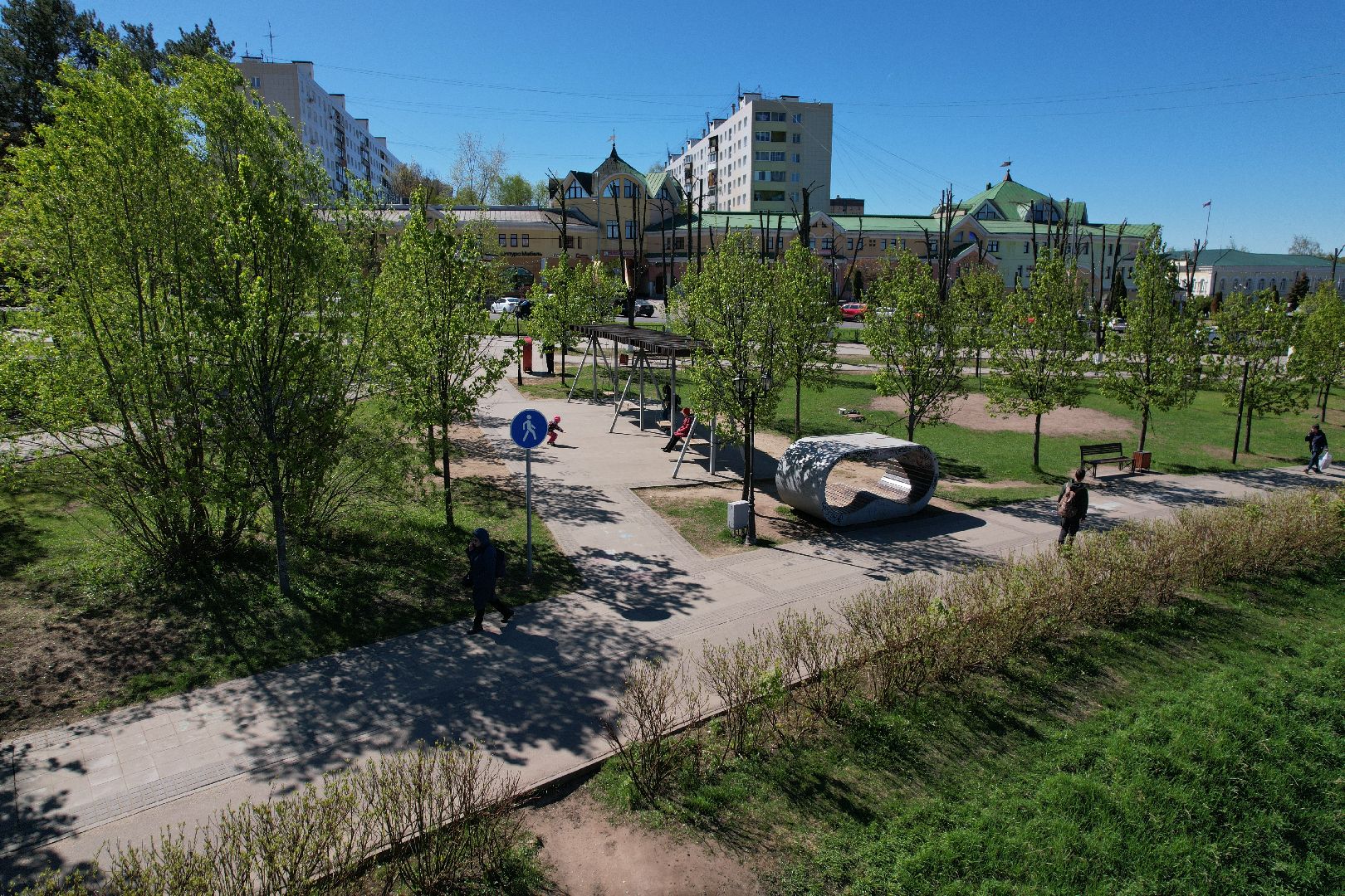 видео с коптера, советская, площадь, дмитров,