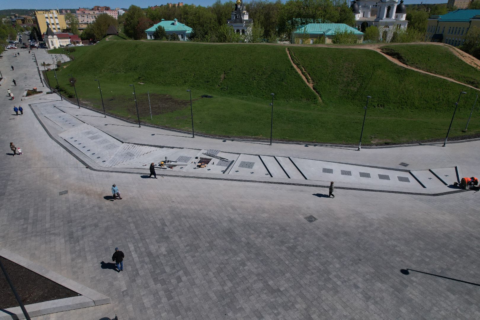 видео с коптера, советская, площадь, дмитров,