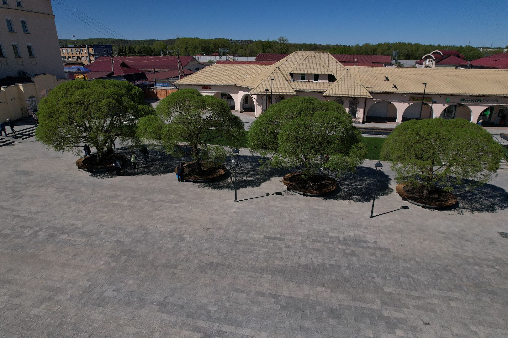 видео с коптера, советская, площадь, дмитров,