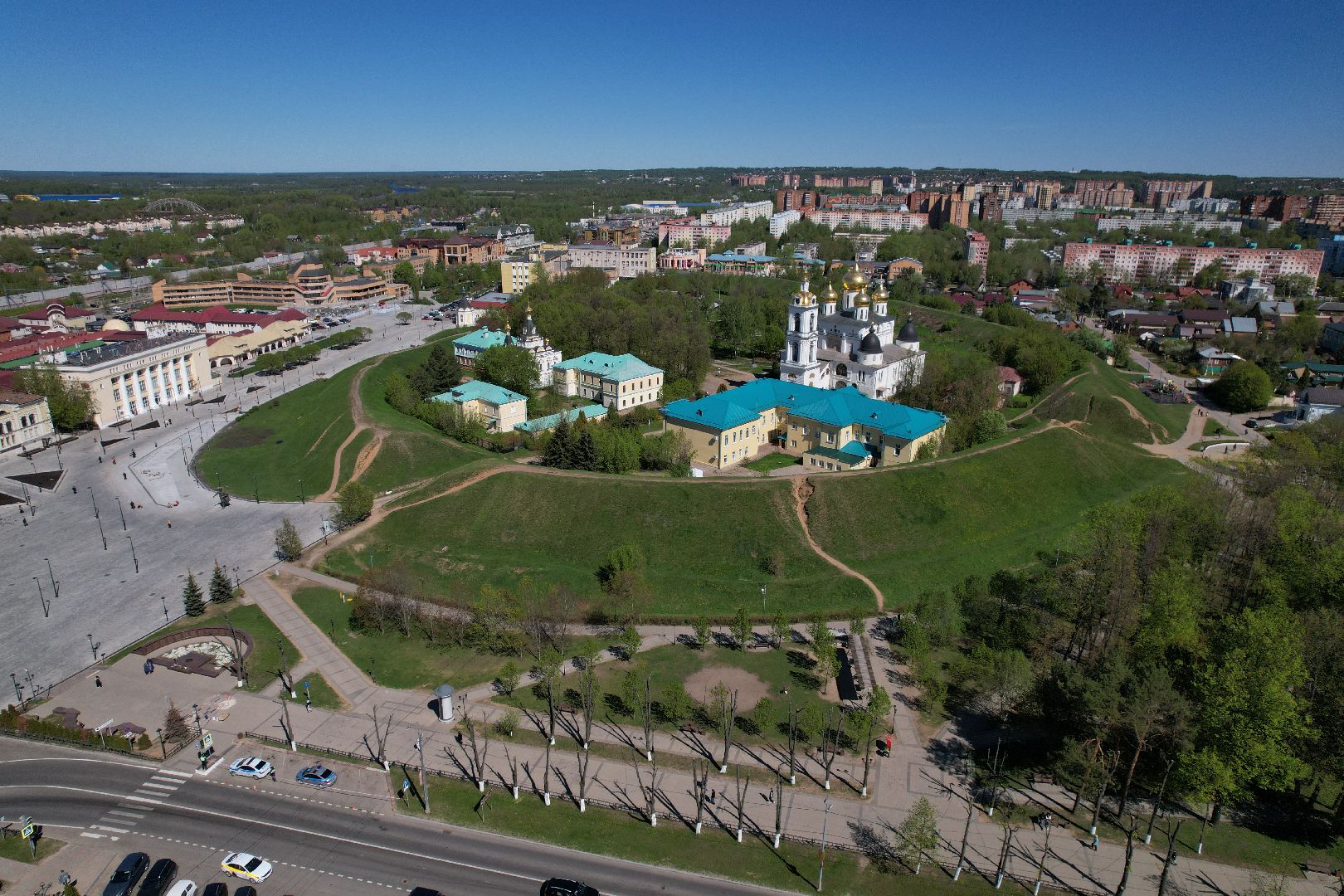 видео с коптера, советская, площадь, дмитров,