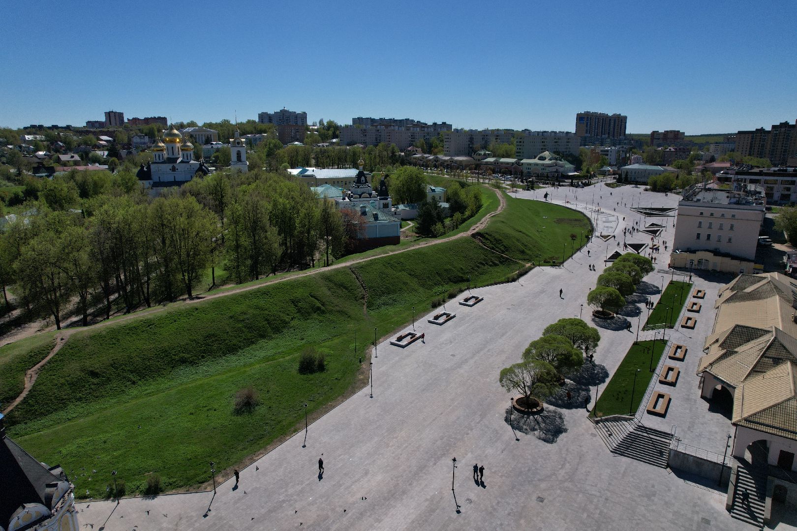 видео с коптера, советская, площадь, дмитров,
