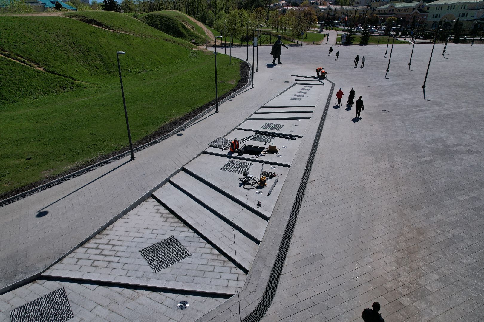 видео с коптера, советская, площадь, дмитров,