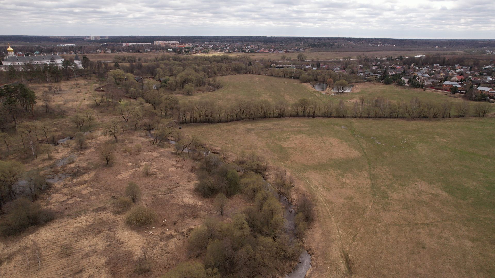 видео с коптера, саввинская слобода, село,