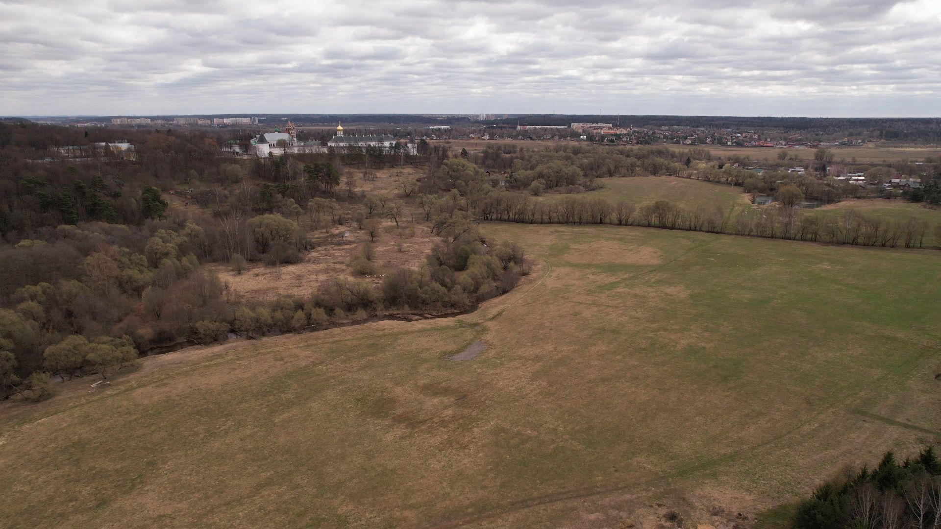 видео с коптера, саввинская слобода, село,