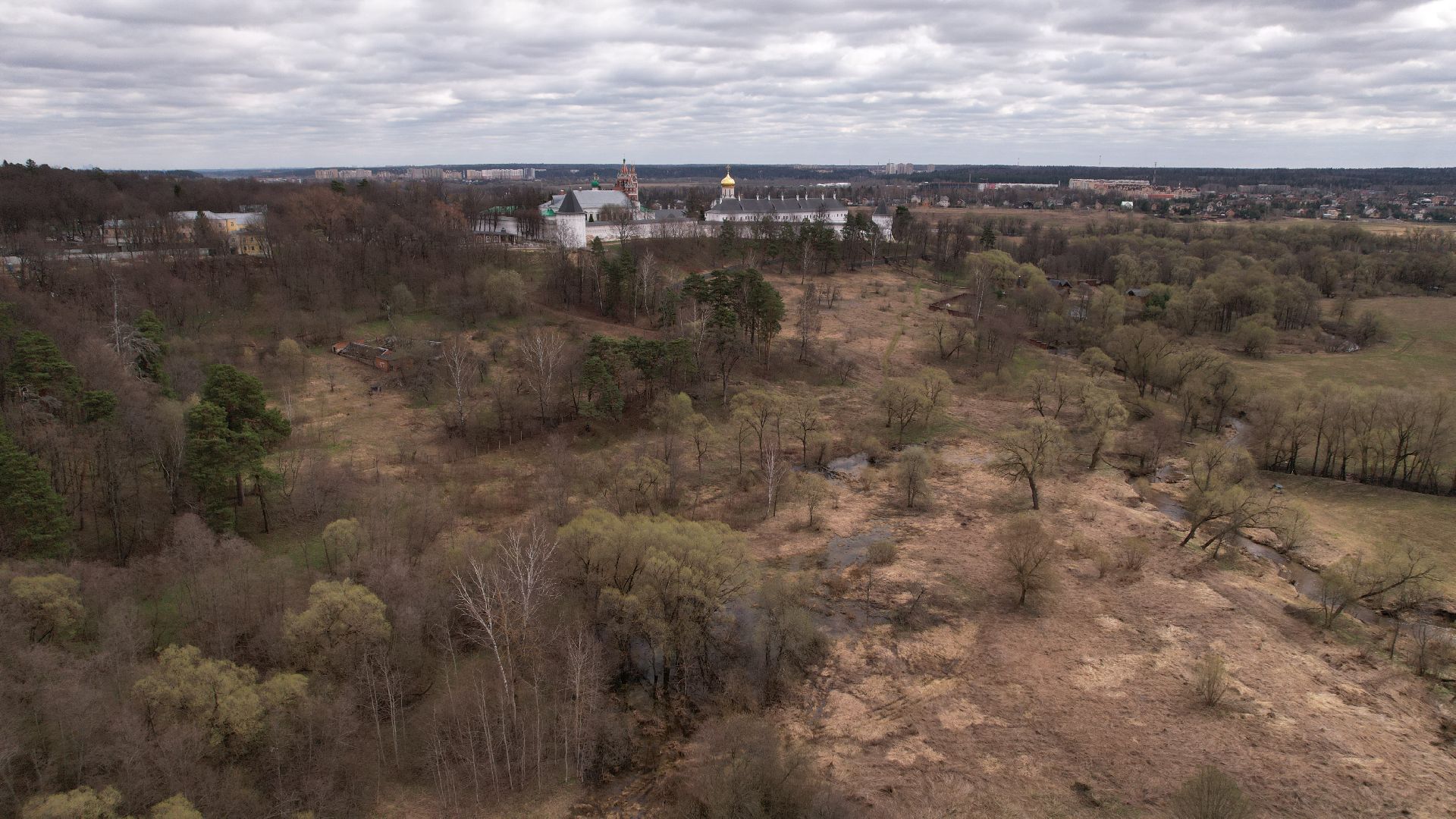видео с коптера, саввинская слобода, село,