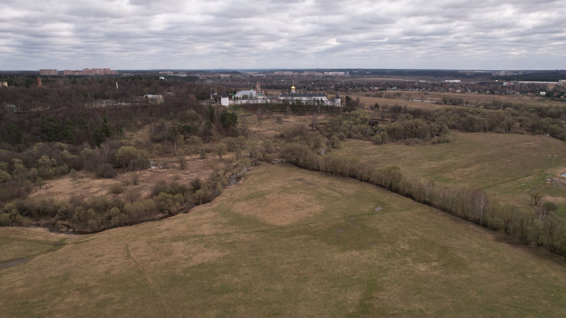 видео с коптера, саввинская слобода, село,