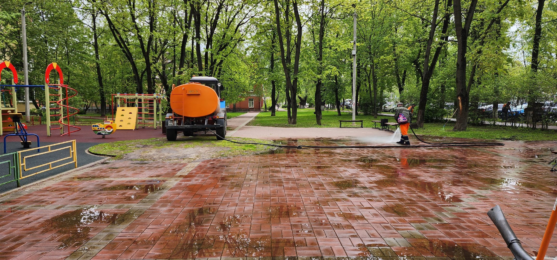 раменское, жкх и благоустройство, уборка на улице Воровского,