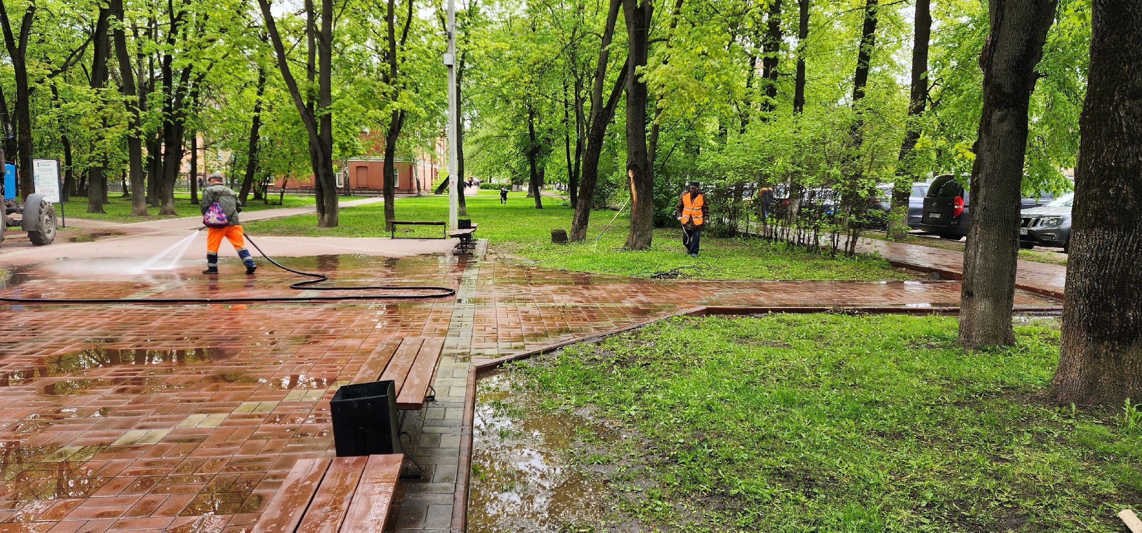 раменское, жкх и благоустройство, уборка на улице Воровского,