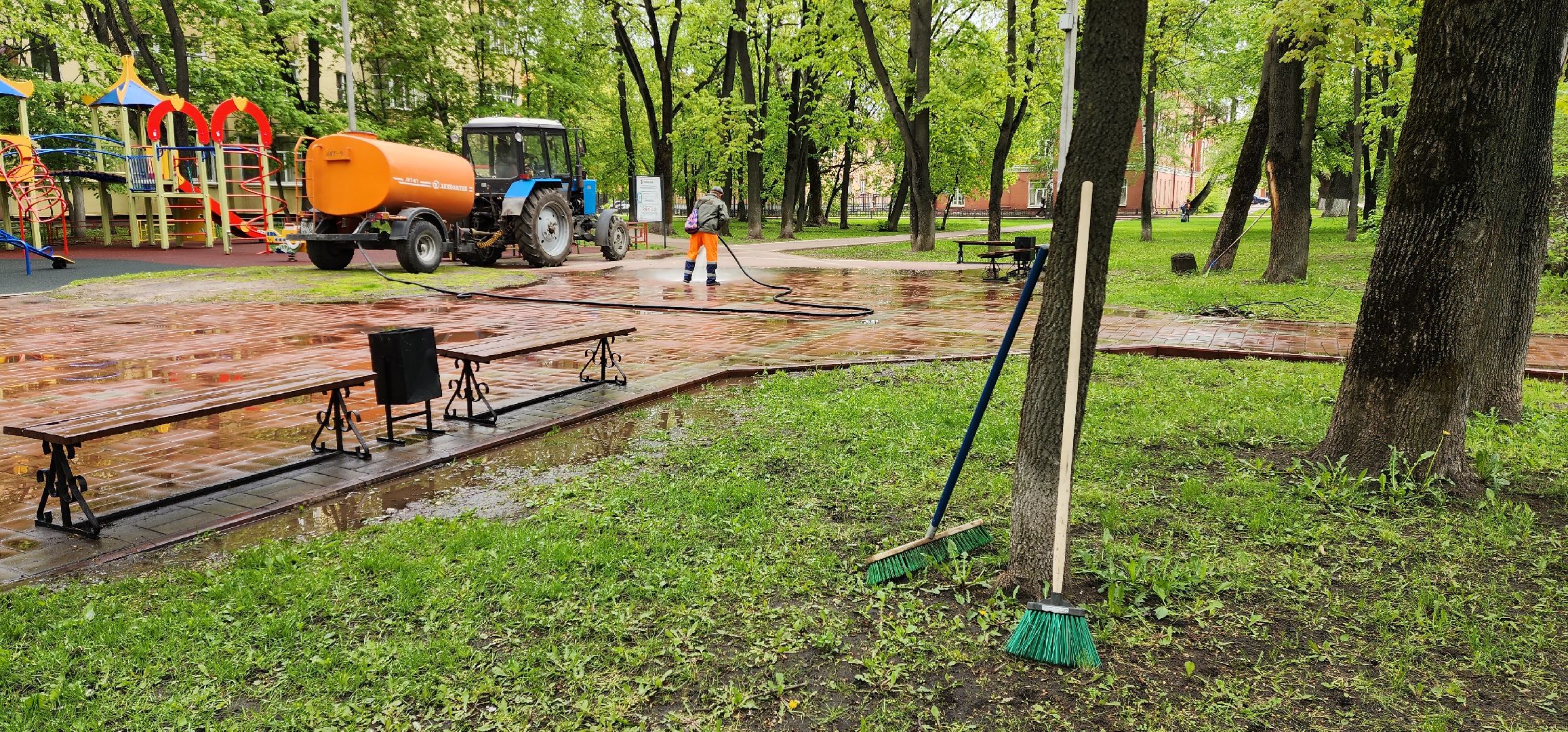 раменское, жкх и благоустройство, уборка на улице Воровского,