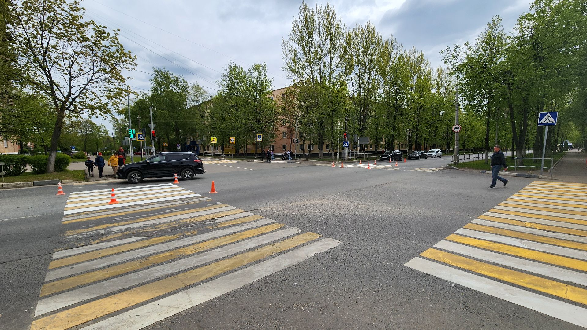 ступино, дорожная разметка, пешеходная разметка,