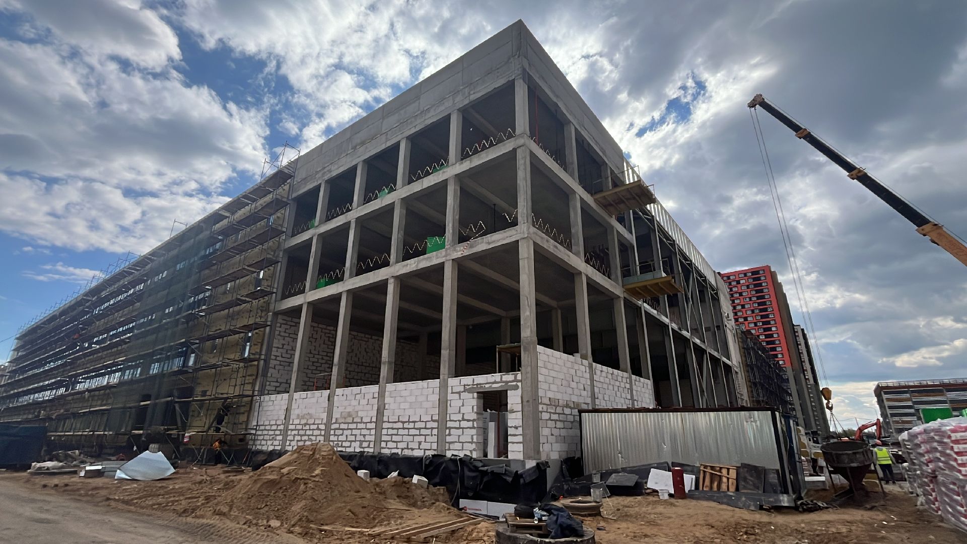 стройка, строителтство, школа, школа 1500 мест, строительство школы,