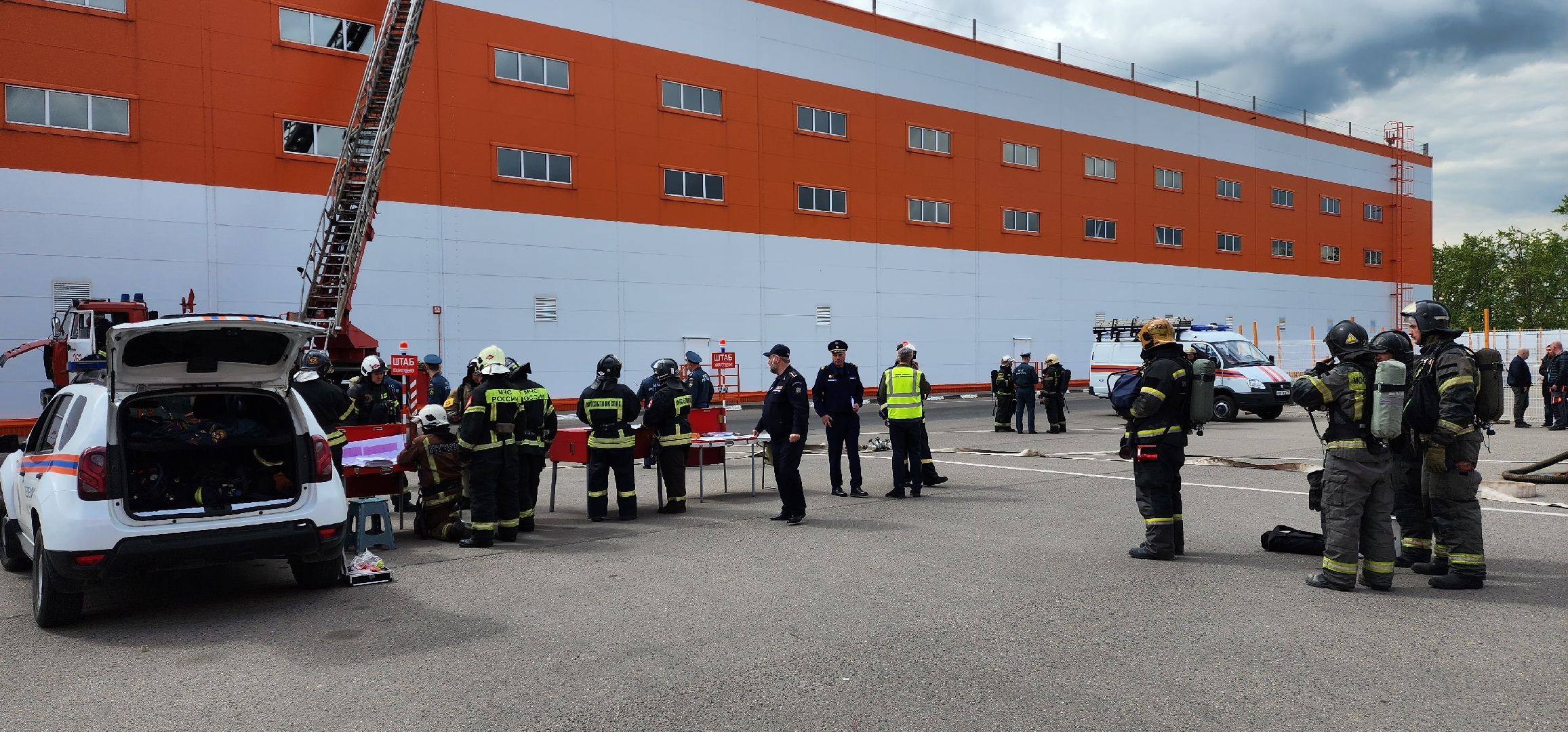 раменское, общество, пожарная безопасность, тактические учения на складском комплексе в Софьино,