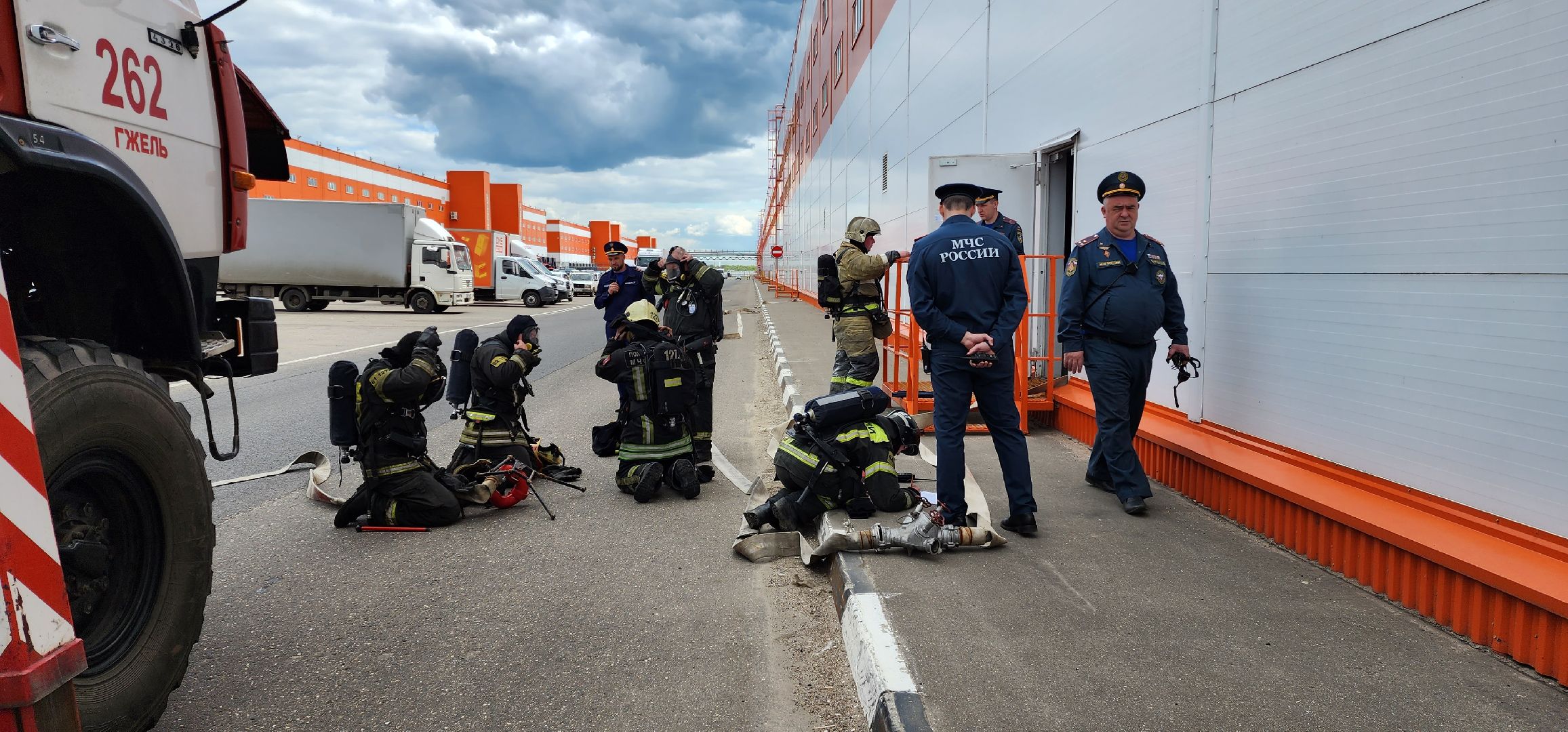 раменское, общество, пожарная безопасность, тактические учения на складском комплексе в Софьино,