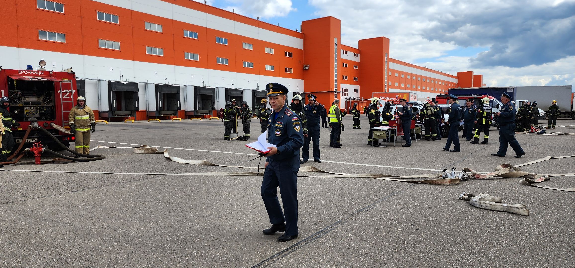 раменское, общество, пожарная безопасность, тактические учения на складском комплексе в Софьино,
