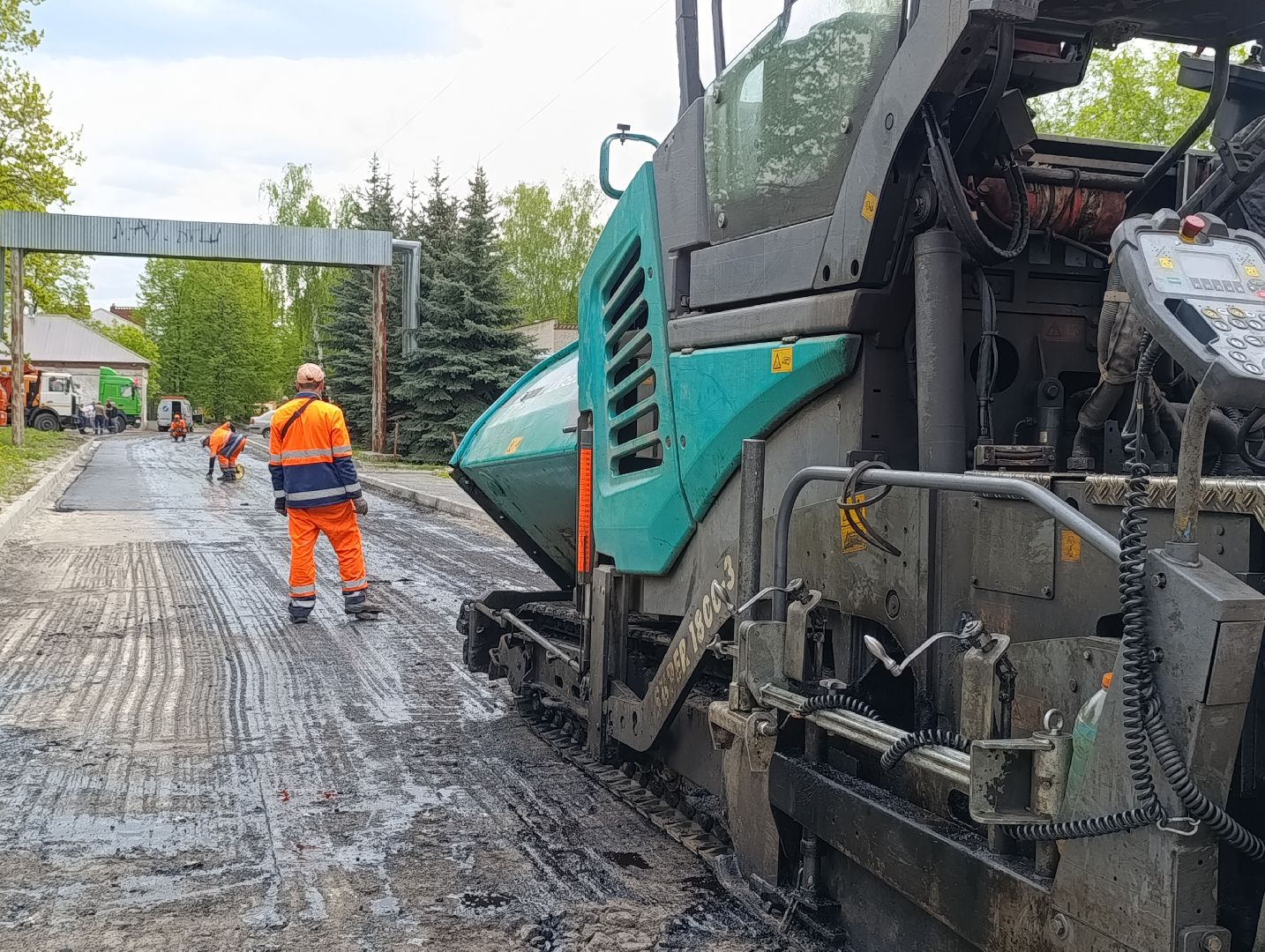 Бронницы, Поселок Горка, Ремонт дороги, Укладка асфальта,