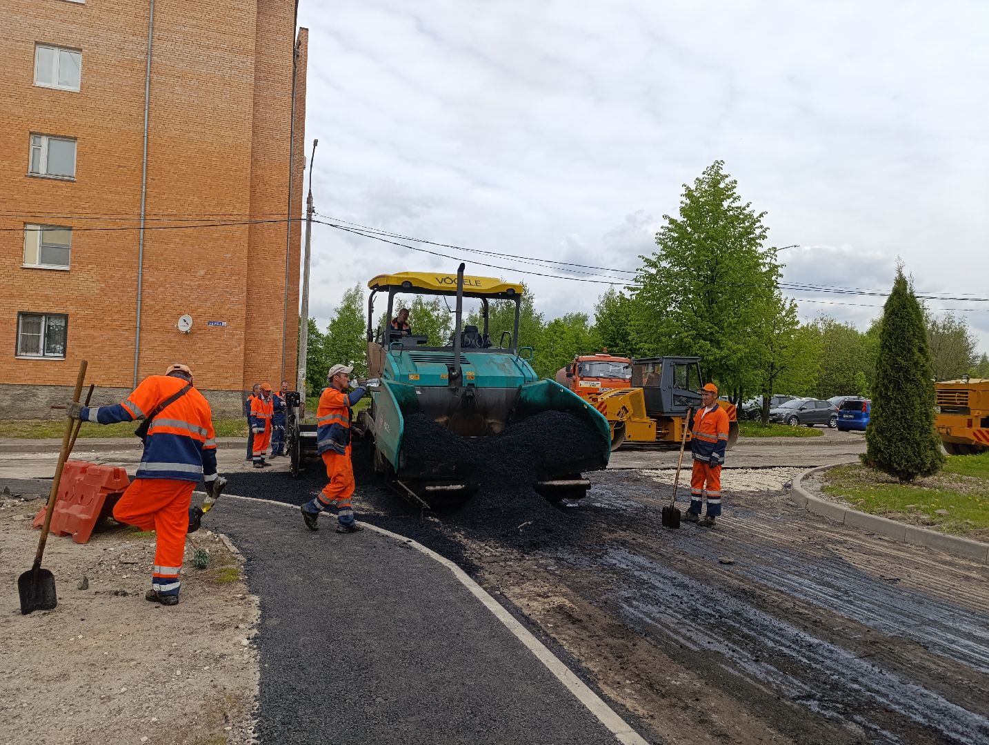Бронницы, Поселок Горка, Ремонт дороги, Укладка асфальта,