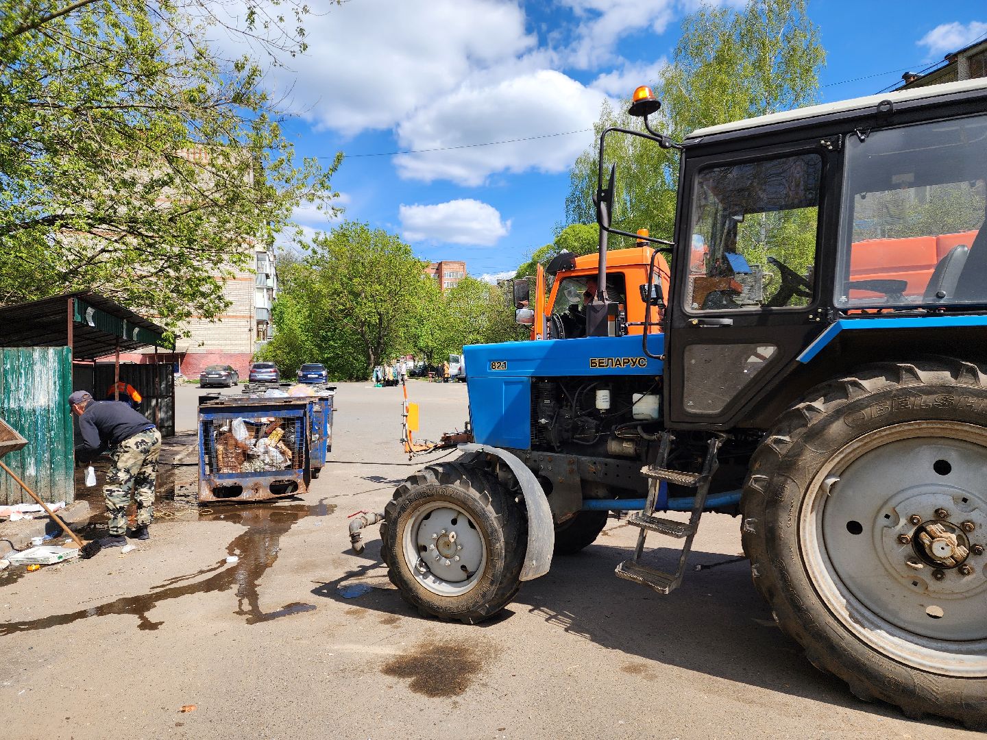 красноармейск, г.о. пушкинский, контейнерная площадка, влажная уборка,