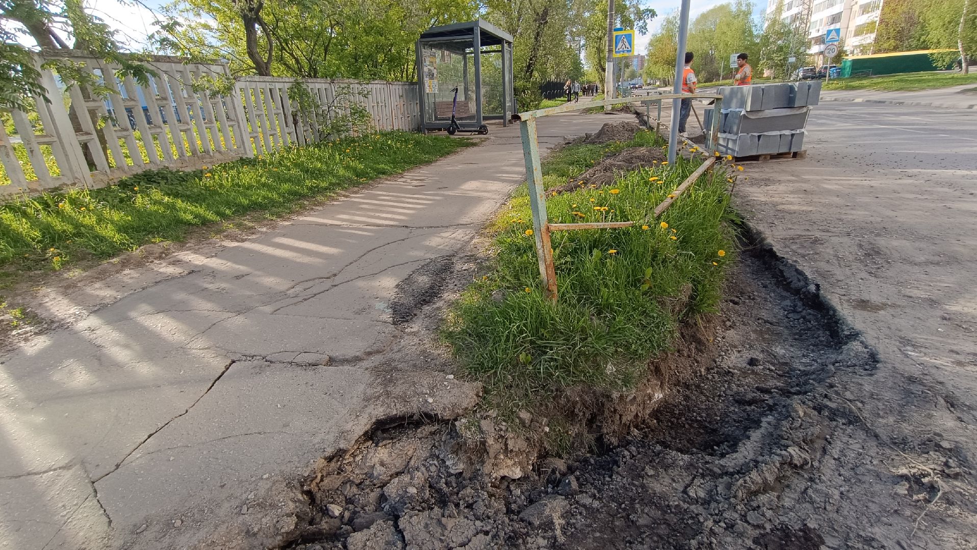 дорога, лобня, бордюр,