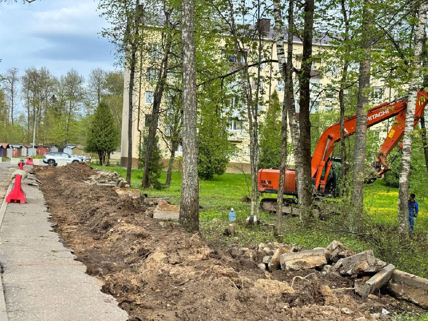 расширение дороги, городской округ восход, работы,