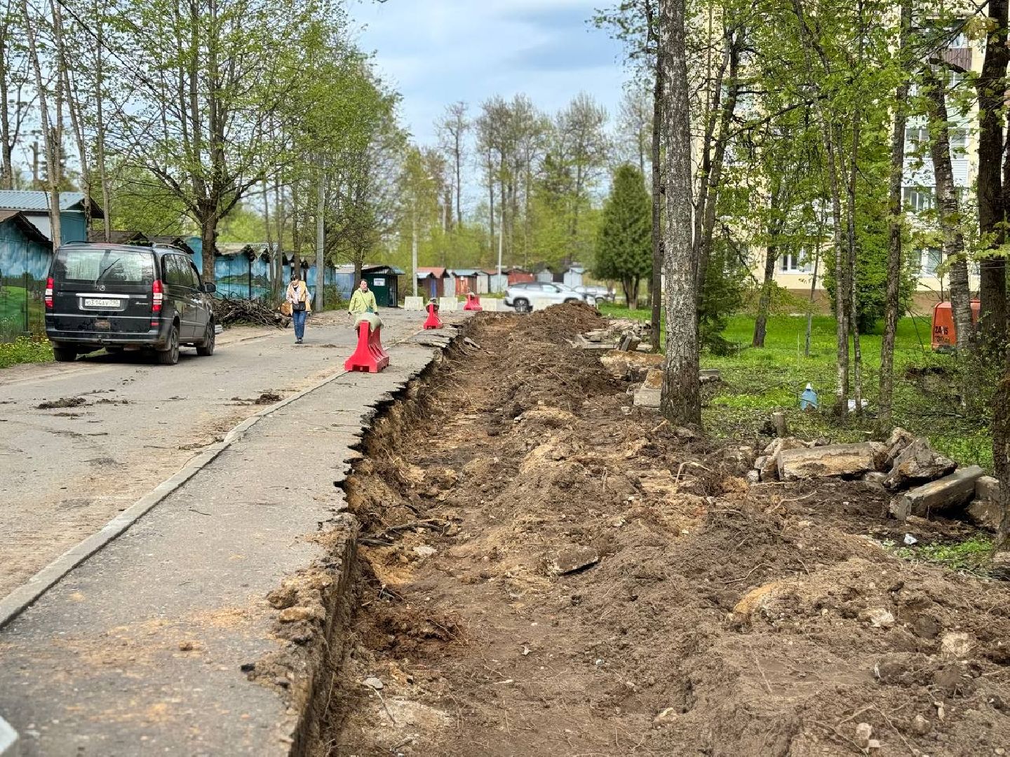 расширение дороги, городской округ восход, работы,