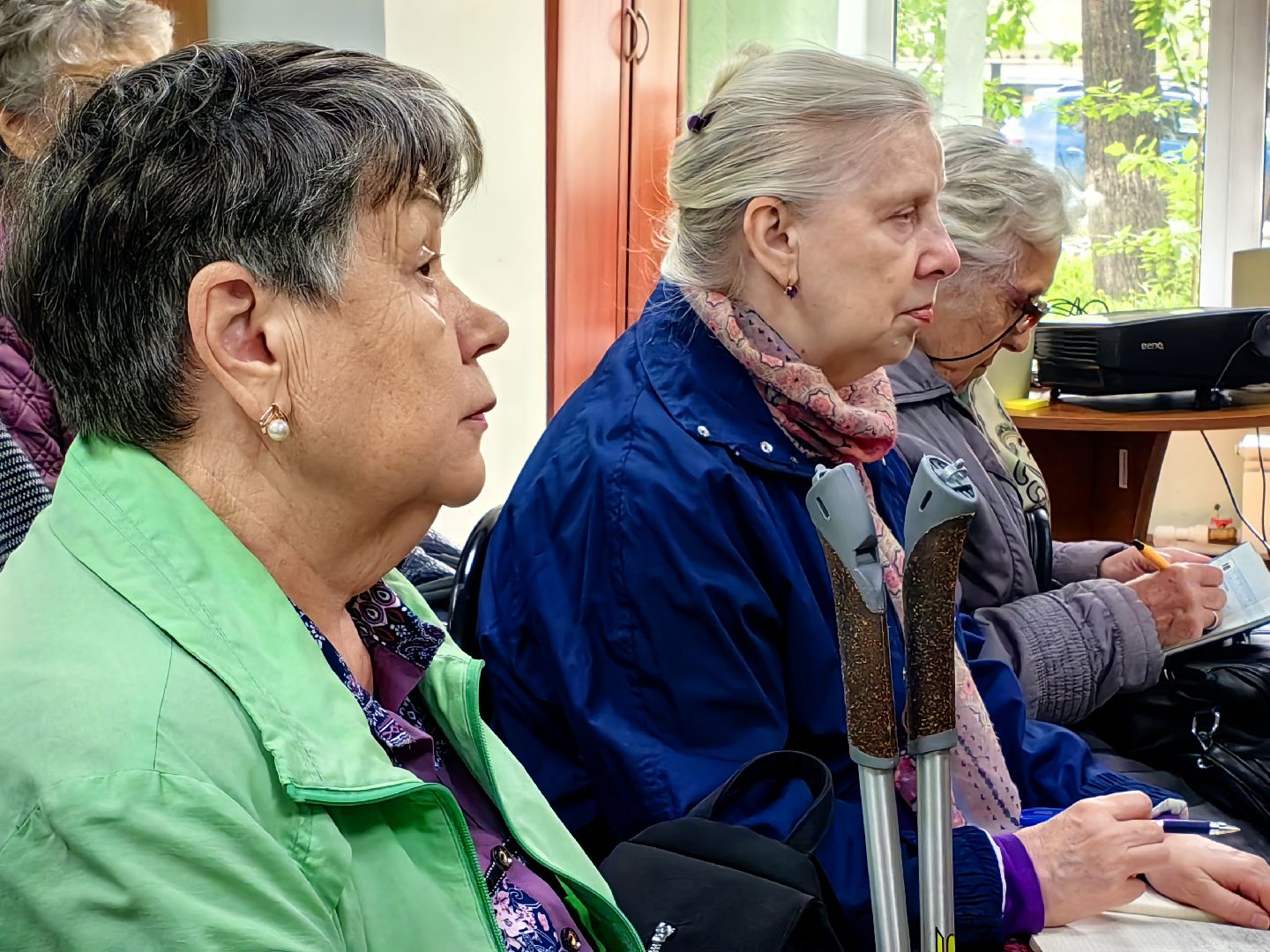 школа здоровья, лекция, врач, долголеты, гимнастика,