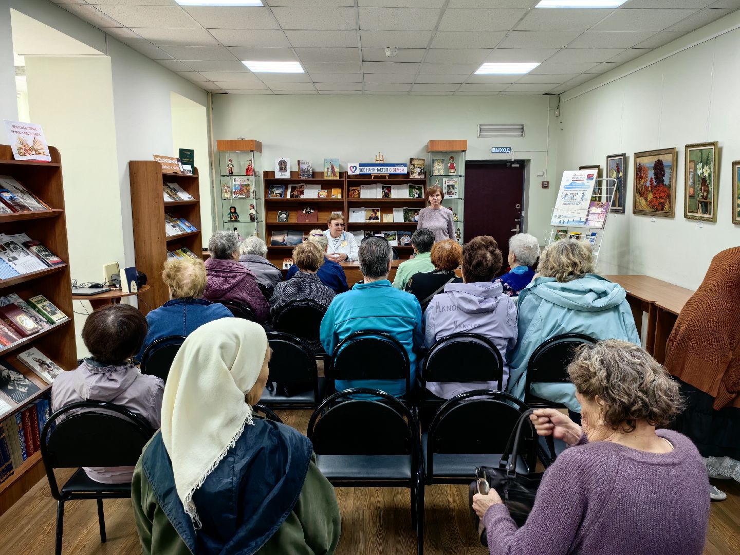 школа здоровья, лекция, врач, долголеты, гимнастика,