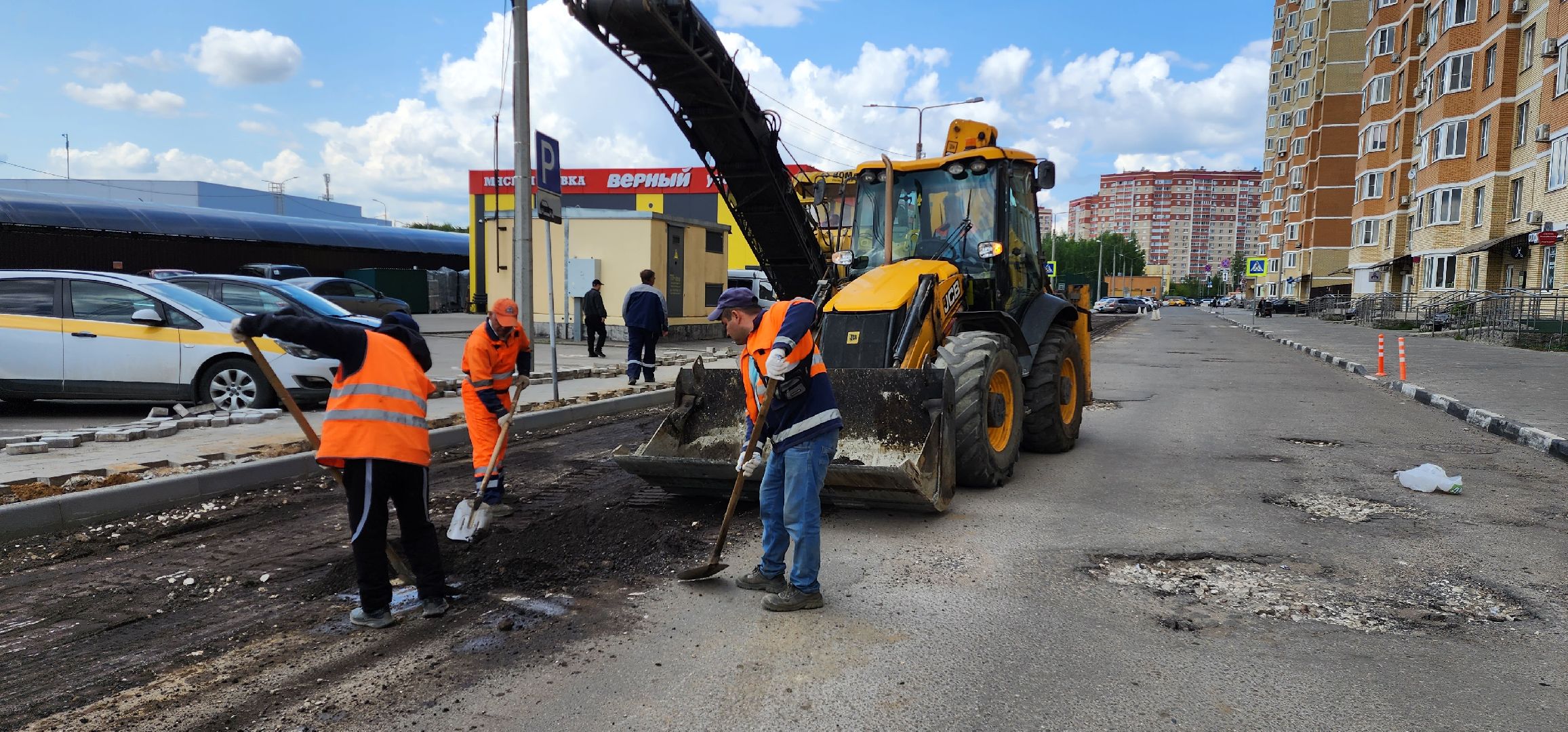 раменское, благоустройство, ремонт внутриквартальных дорог на улице Крымской,
