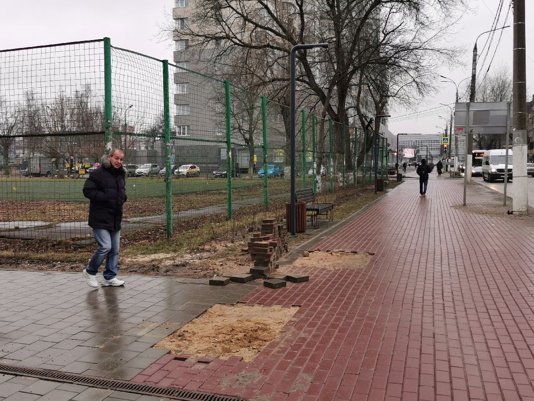 Подольск, тротуар, благоустройство