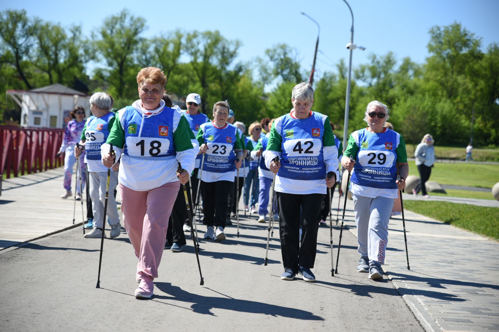 Бронницы, Активное долголетие, Марпфон, Скандинавская ходьба, Марафон по по ходьбе,