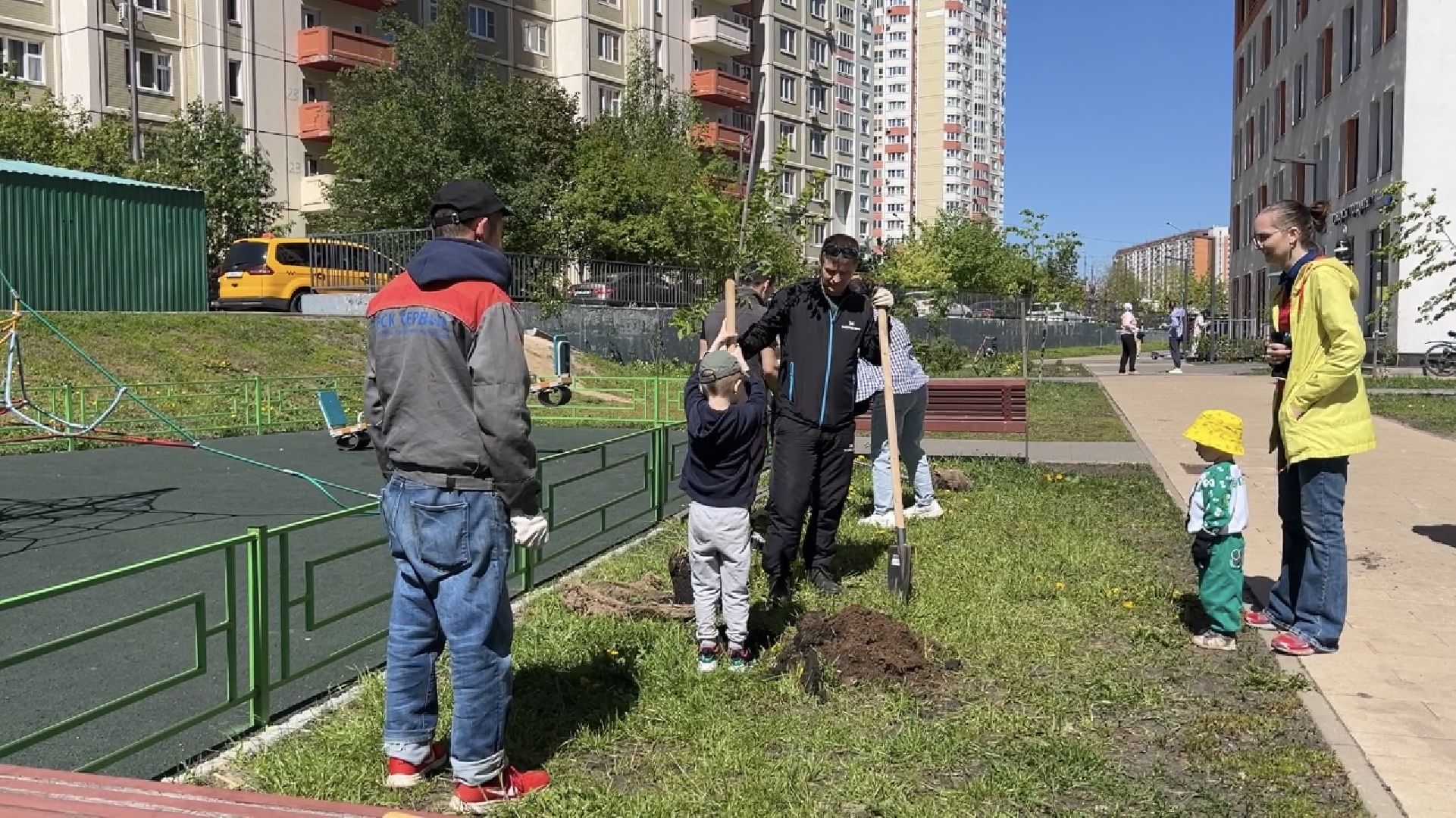 химки, благоустройство, лес будущего, высадка деревьев,