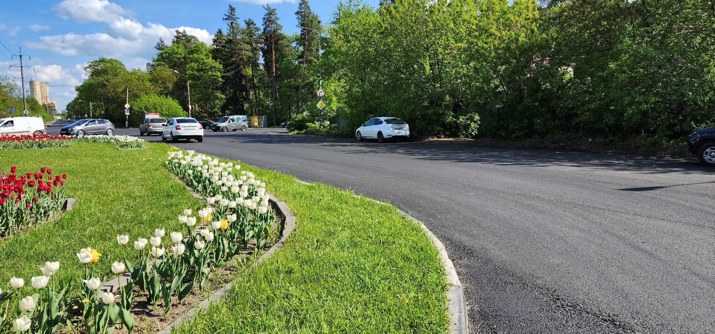 раменское, дороги, на улице электрификации отремонтировали дорогу,