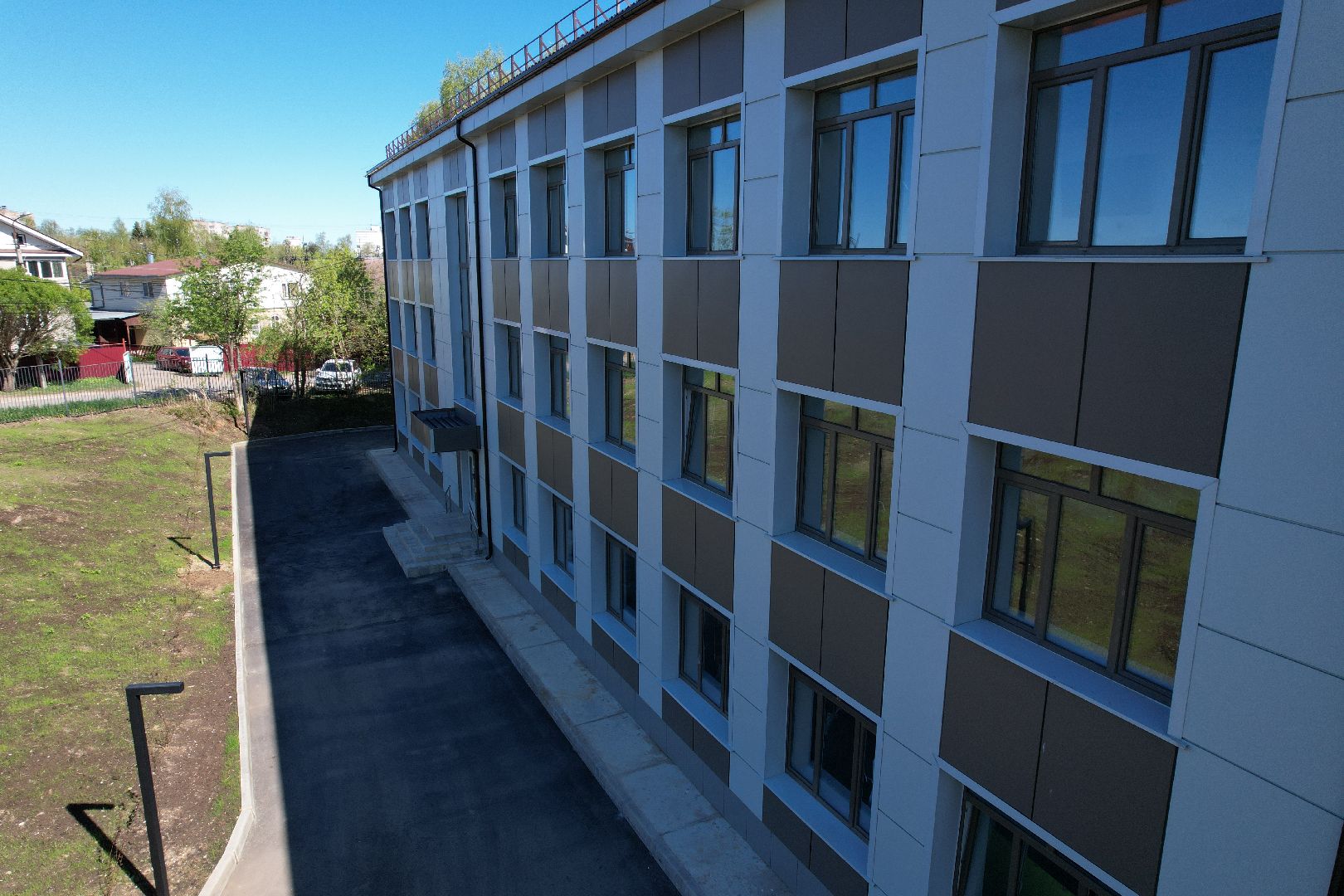 видео с коптера, Дмитровский, медицинский колледж,