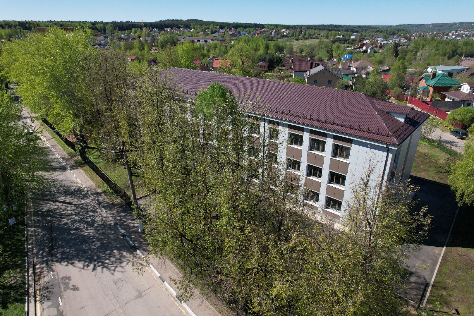 видео с коптера, Дмитровский, медицинский колледж,