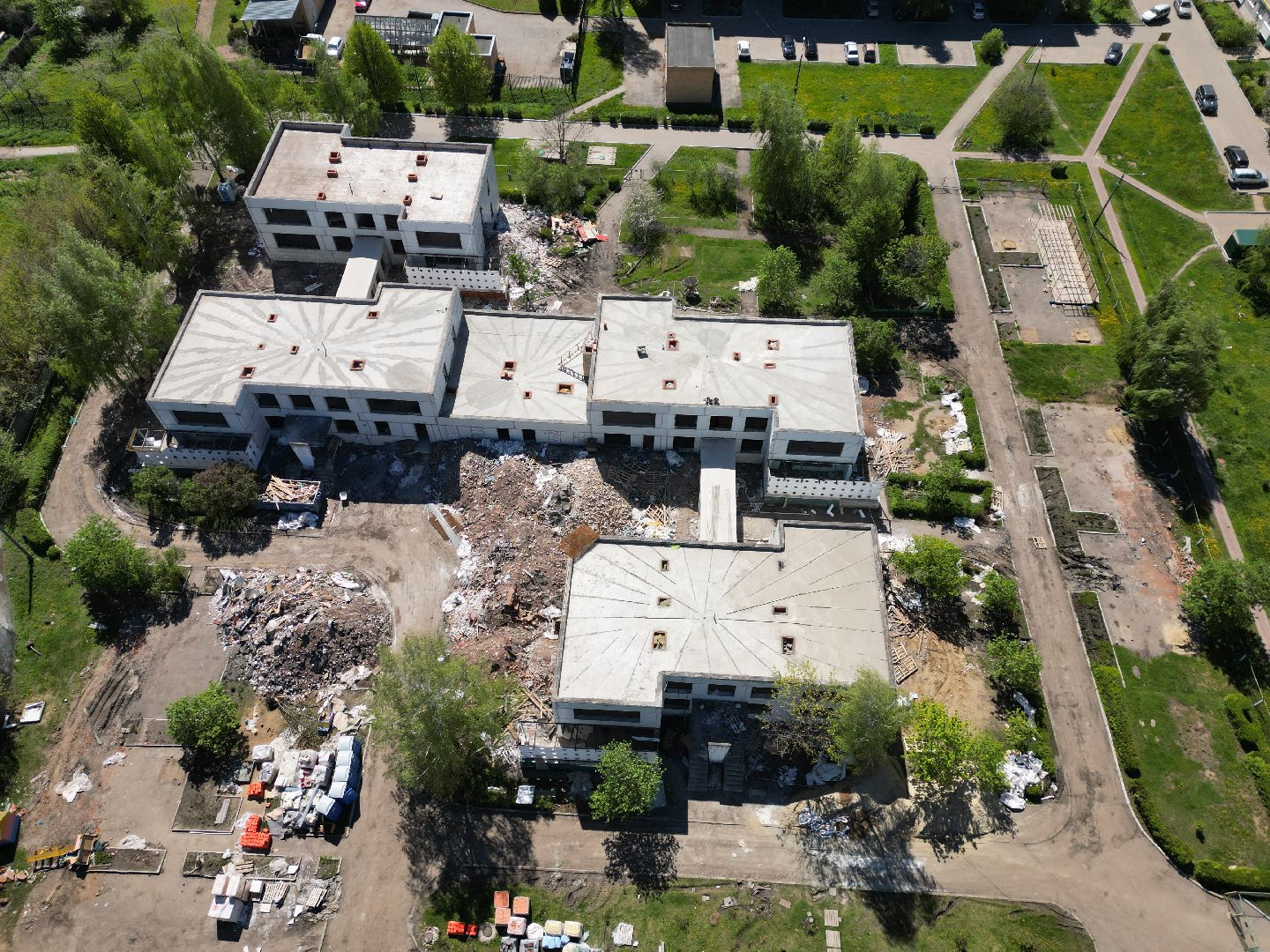 видео с коптера, детский сад, серебряные пруды,