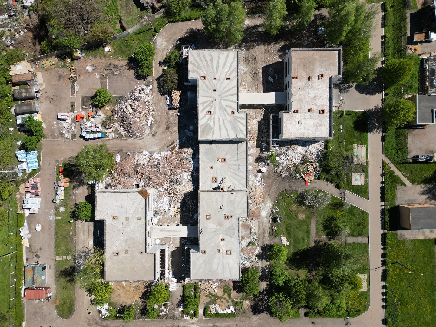 видео с коптера, детский сад, серебряные пруды,